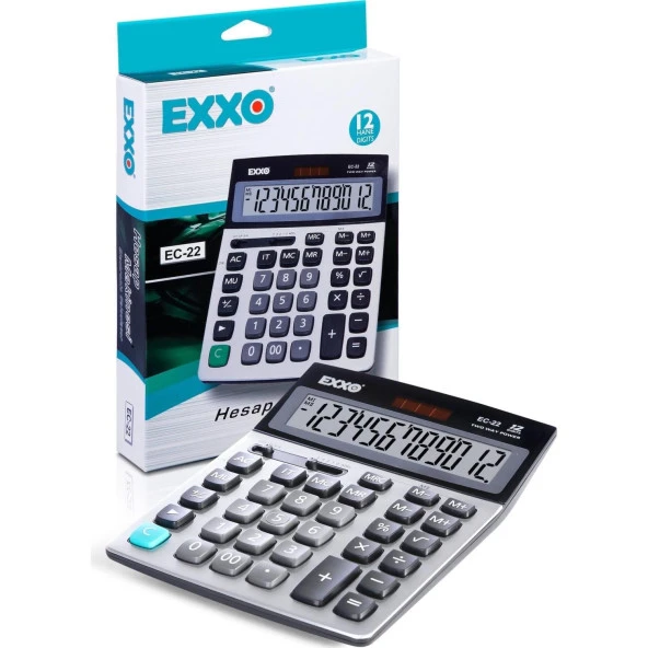 Exxo Hesap Makinesi Masa Üstü Büyük Boy 12 Haneli Hesap Makinası