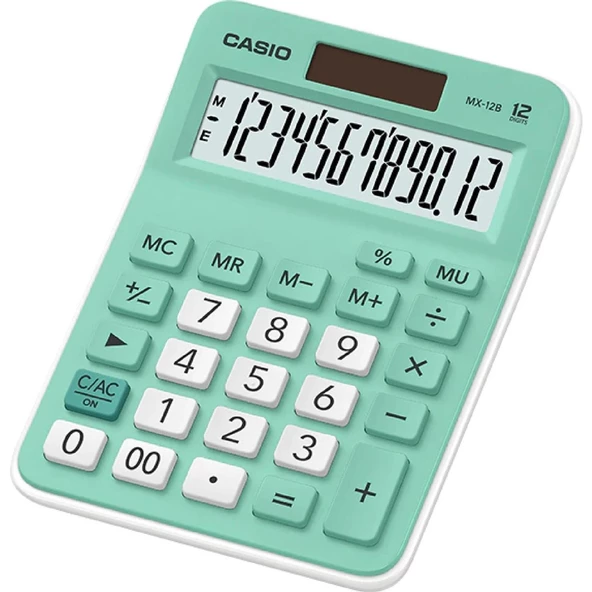 Casio Hesap Makinesi Masa Üstü 12 Haneli Açık Yeşil Hesap Makinası