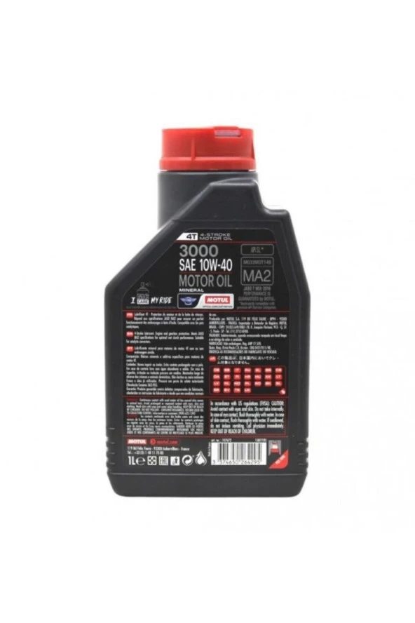 MOTUL 3000 10w40 4t Mineral Motosiklet Motor Yağı - 2