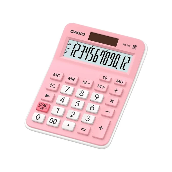 Casio Hesap Makinesi Masa Üstü 12 Hane Toz Pembe Hesap Makinası