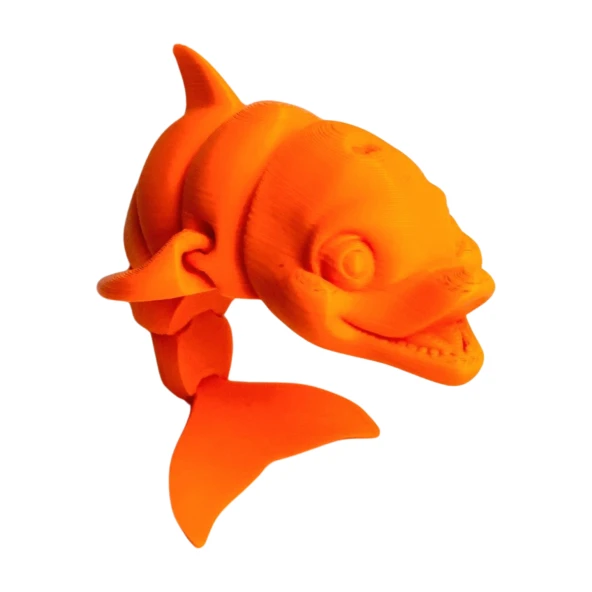 3D Hareketli Gülen Yunus Figürlü Oyuncak - Turuncu - Resim 2