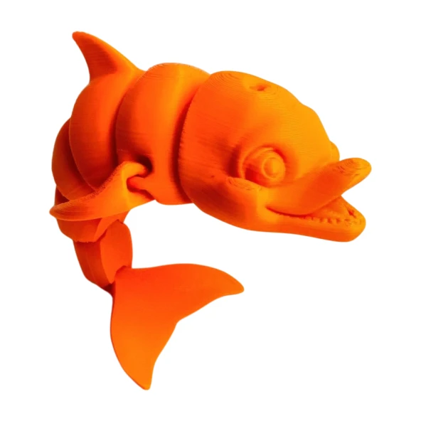 3D Hareketli Gülen Yunus Figürlü Oyuncak - Turuncu - Resim 4