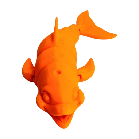 3D Hareketli Gülen Yunus Figürlü Oyuncak - Turuncu - Resim 5