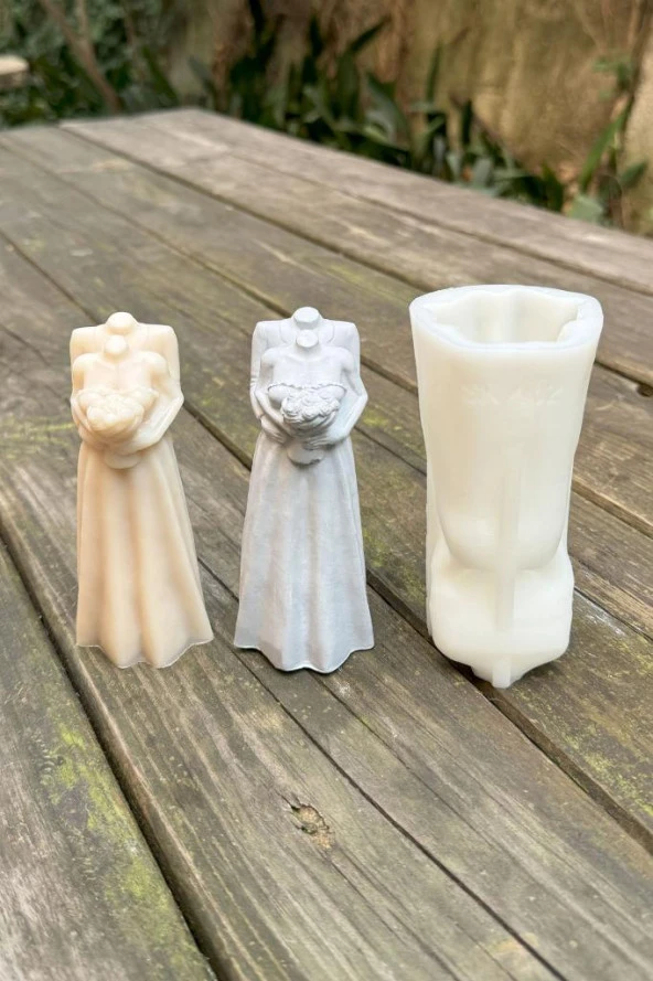 Gelin Damat Tekli Silikon Mum Kalıbı - 4