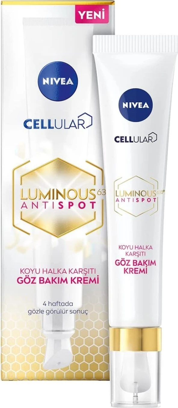 Nivea LUMINOUS630 Koyu Halka Göz Bakım Kremi, 15 Ml, Aydınlık Göz Çevresi, Hyaluronik Asit ile Yoğun