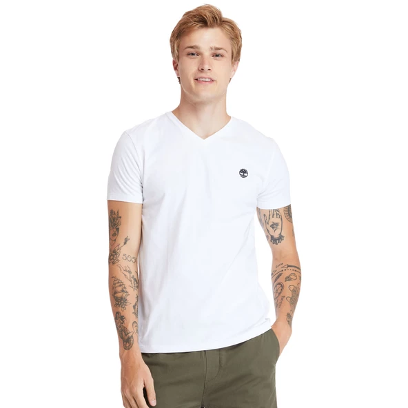 Timberland V Neck Short Sleeve Tee Erkek T-Shirt TB0A2BPT1001