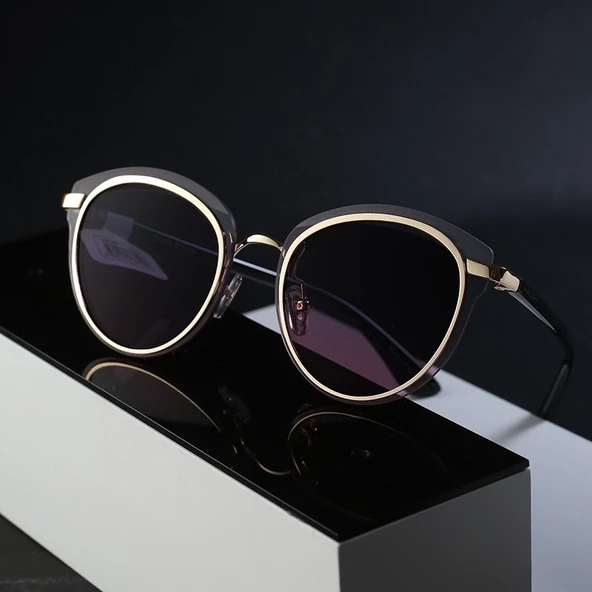 Daniel Klein DK4258P-4 Mor Pembe Geçişli Yuvarlak Oval Kadın Güneş Gözlüğü