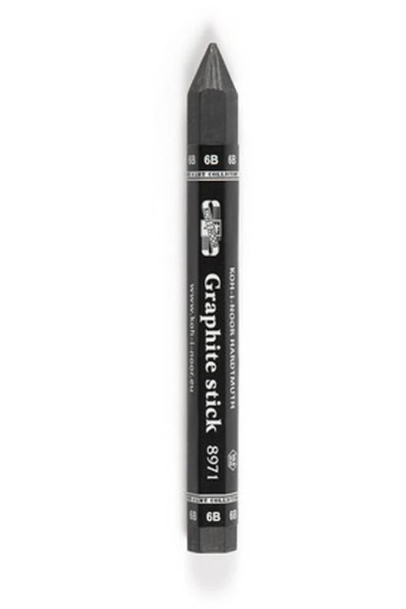 Jumbo Graphite Stick 6B 1 Adet Agaçsız Kalın Grafit Füzen Kömür Kalem Karakalem