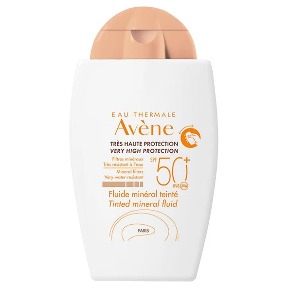 Avene Fluide Mineral Teintee Spf 50+ 40 Ml Aşırı Hassas Ciltler İçin Yüksek Korumalı Renkli Güneş Kr