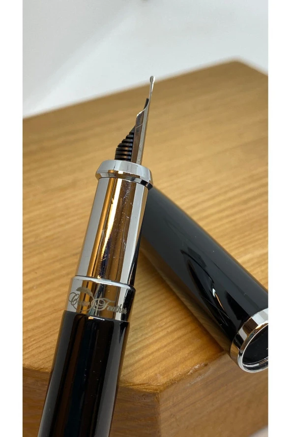 CROW FEATHER PIANO BLACK DOLMA KALEM - Resim 3