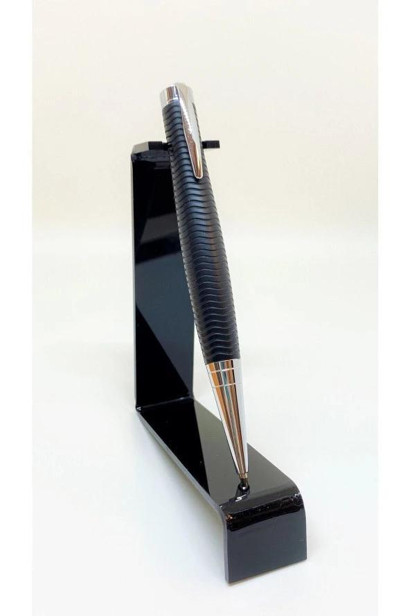 Gong Black Tükenmez Kalem Black Silver - Resim 2