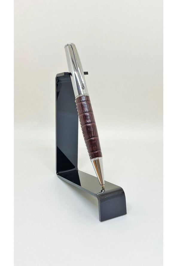 Dd2078 Tükenmez Kalem Silver BrownLeather - 2