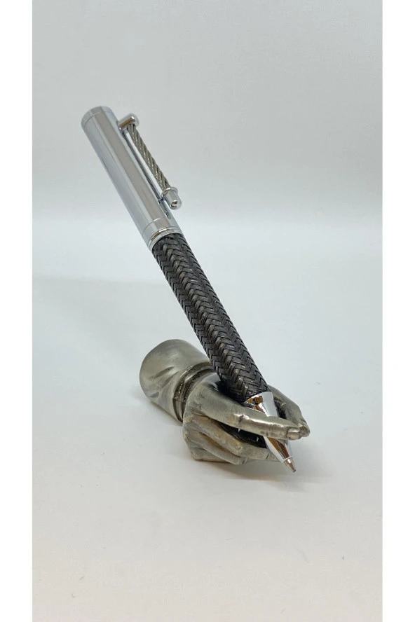 SİLVER LEATHER TÜKENMEZ KALEM SİLVER ürün görseli