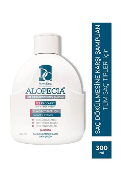 Alopecia Anti Hair Loss Shampoo, Alopecia Saç Dökülmesine Karşı Saç Bakım Şampuanı 300 Ml