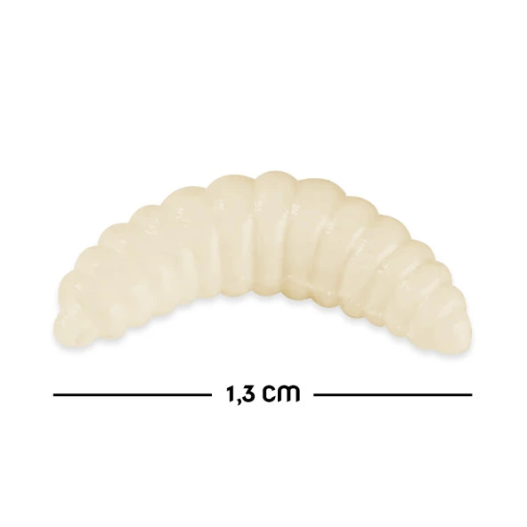 Silikon Kurt Sahte Balık Yemi - Kokulu - Maggot - Beyaz - Power Bait (9954) - 2