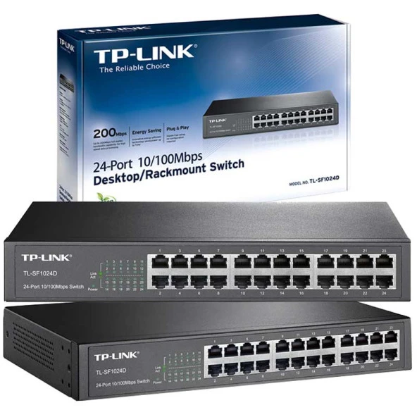 TP-LINK TL-SF1024D 24 PORT 10/100 MBPS SWITCH (2818)