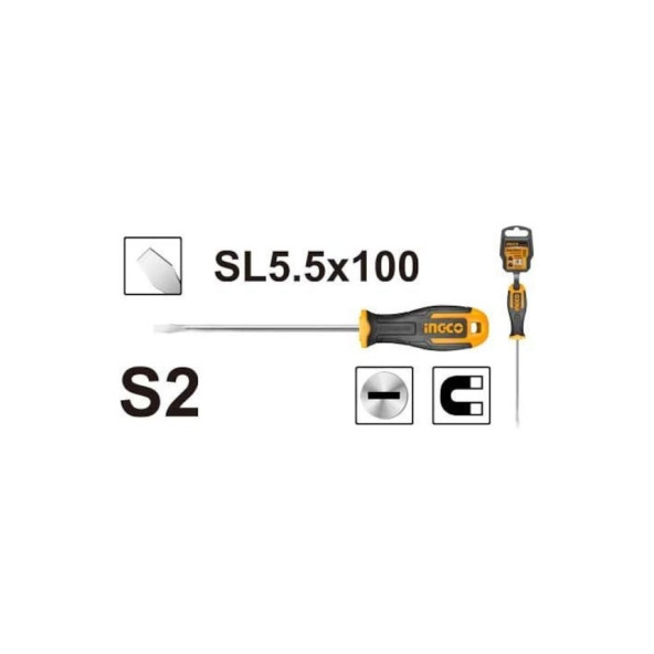 Ingco Hs685100 Mıknatıslı Düz Tornavida 55  100