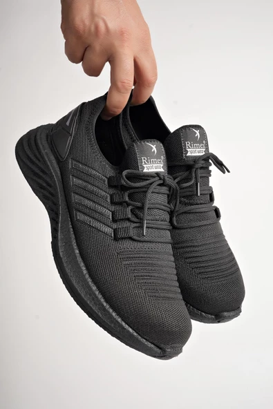 Muggo Montag Garantili Günlük Ortopedik Kaymaz Taban Bağcıklı Çizgili Erkek Sneaker Spor Ayakkabı - 11