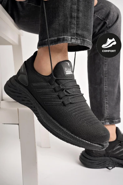 Muggo Montag Garantili Günlük Ortopedik Kaymaz Taban Bağcıklı Çizgili Erkek Sneaker Spor Ayakkabı - 9