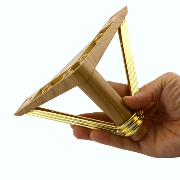 Pars Lüks Mobilya Oturma Grubu Kanepe Sehpa TV Ünitesi Koltuk Ayağı Baza Ayakları Açık Ceviz 12 cm - Resim 6