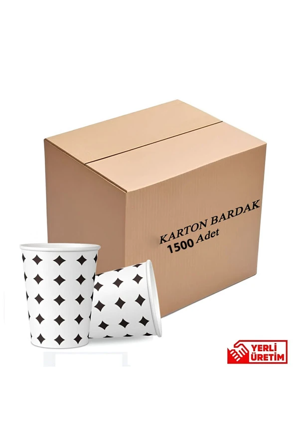 6.5 Oz Karton Bardak 1500 Adet Isıya Dayanıklı 1.Kalite