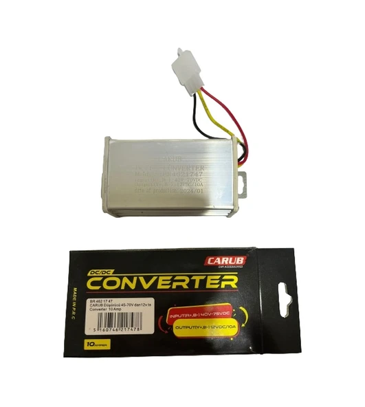 E Bike 45v70 Düşürücü 48/72 Konjektör 12v 10ah Carub