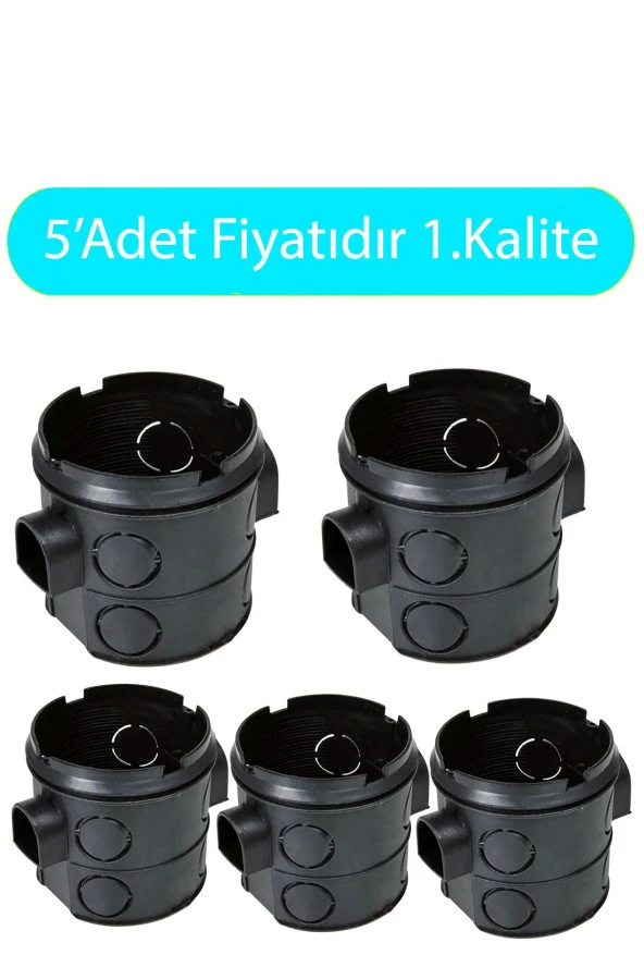 Sıva Altı Priz Ve Anahtar Geçmeli Kasası 5'Adet 1.Kalite