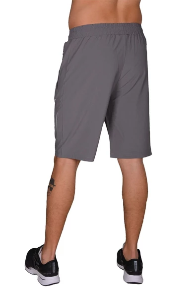 Joma Micro Dash - Erkek Gri Likralı Spor Şort- 4231414 - 2