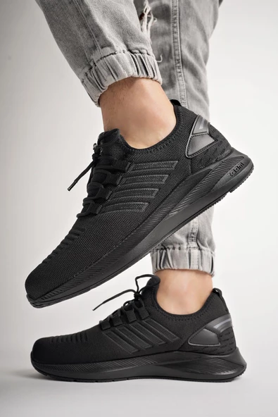 Muggo Couto Garantili Günlük Ortopedik Bağcıklı Çizgili Erkek Sneaker Spor Ayakkabı - 11