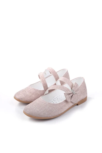 Papuç Sepeti 3735 Kız Çocuk Taşlı Balerin Babet Ayakkabı - Resim 3