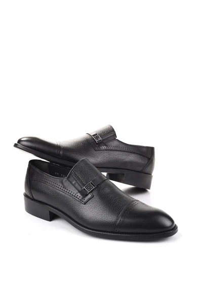 Smart 1603 Hakiki Deri Bağcıksız Klasik Erkek Ayakkabı - Resim 3