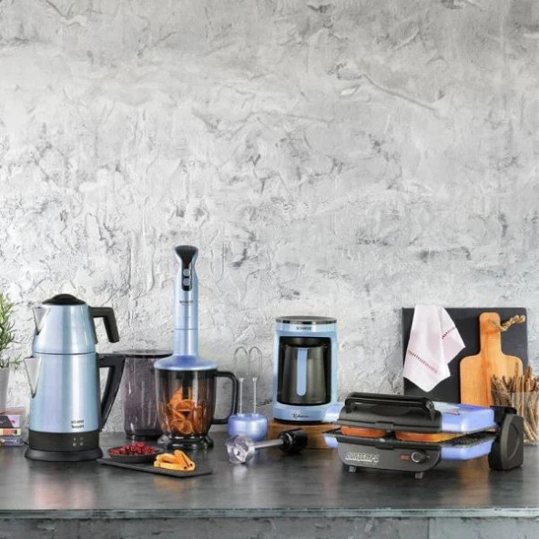 Schafer Kea Elektro Mega Ev Aletleri 4 lü Set Mavi