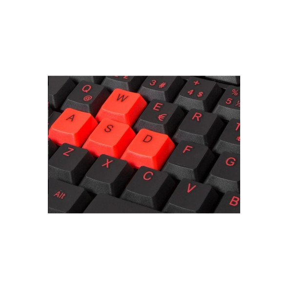 Everest Usb Siyah Kırmızı Tuşlu Türkçe Multimedia Kablolu Klavye + Mouse Set Km-6825 - 5