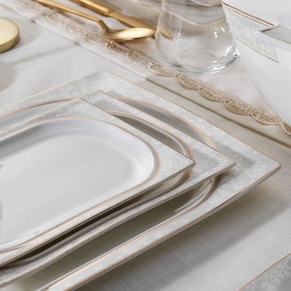 Schafer Glamor Elegant Yemek Takımı 60 Parça Beyaz - 4