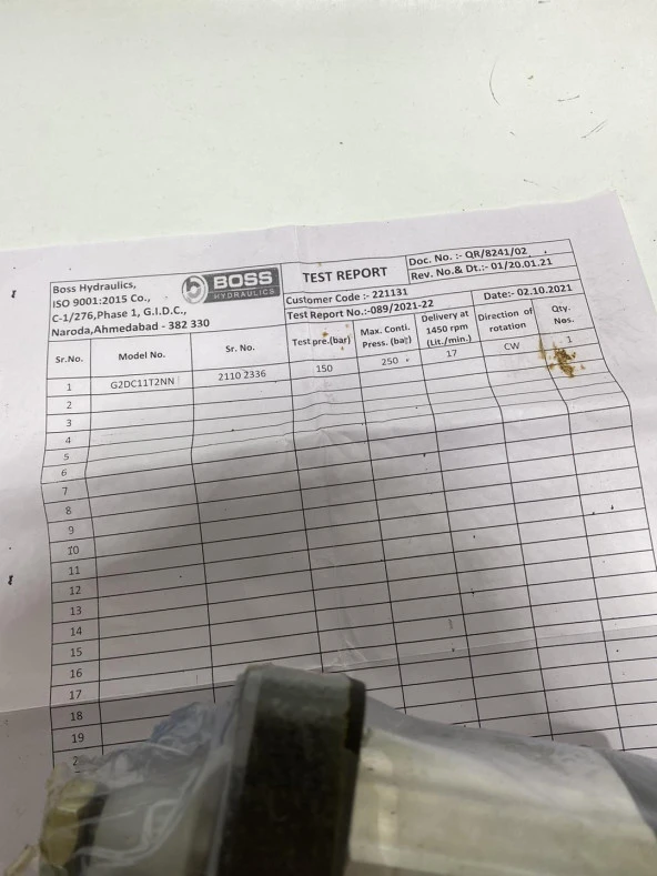 Merbok G2DC11T2NN Hidrolik Dişli Pompa 11.cc - Resim 8