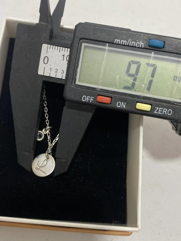 L Motifli 925 Ayar Gümüş Kolye 2,75 Gram - 3
