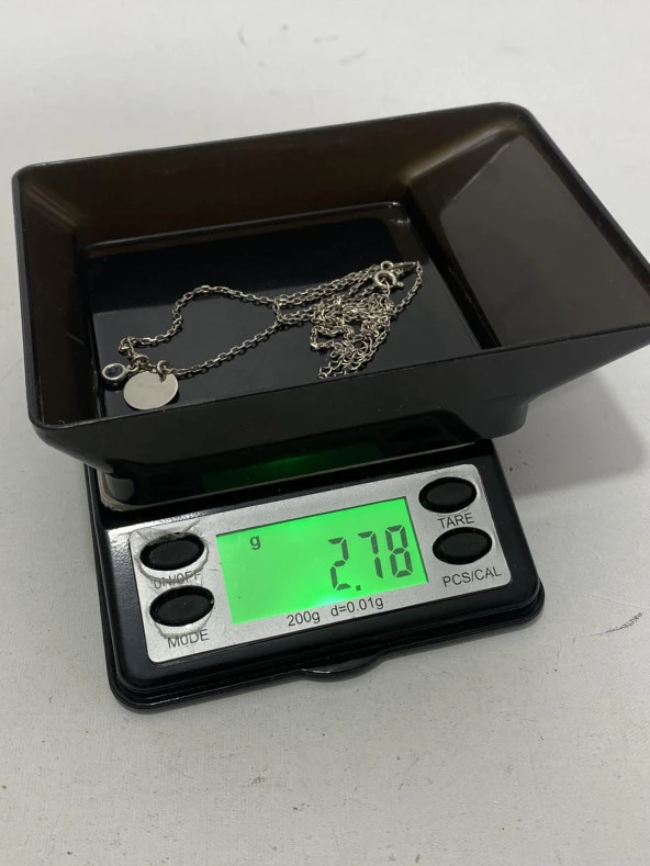 L Motifli 925 Ayar Gümüş Kolye 2,75 Gram - 4