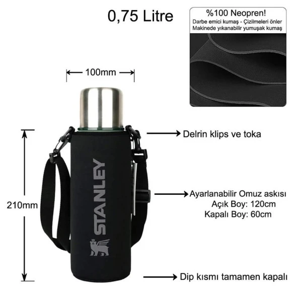 Stanley Neopren Termos Kılıfı ve Omuz Askısı 0.75 Lt Klasik & Adventure [Kulpsuz] - 2