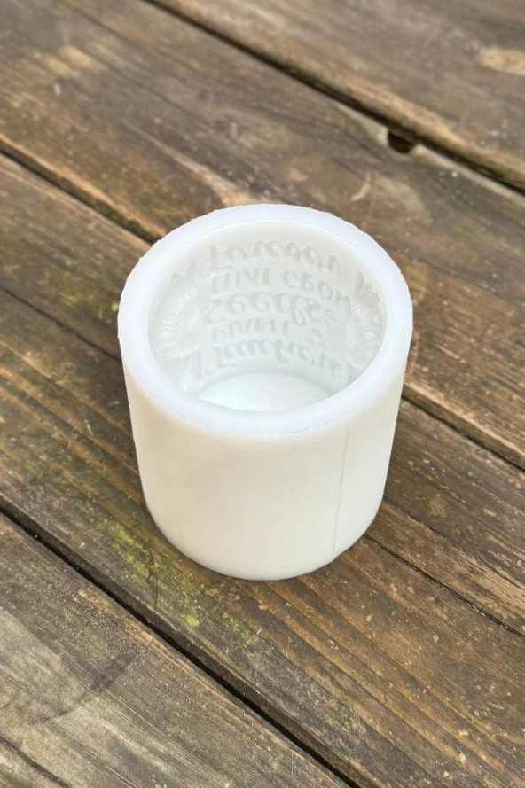 Öğretmenler Günü Silindir Silikon Mum Kalıbı - Resim 6