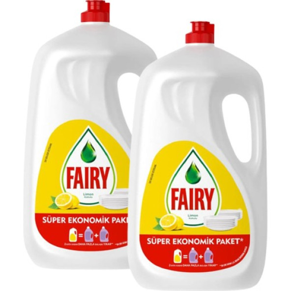 Fairy 2600 ml 2'li Limonlu Sıvı Bulaşık Deterjanı