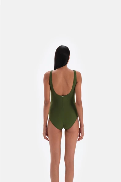 Eros Kadın Haki Kare Yaka Mayo 3013 - Resim 3