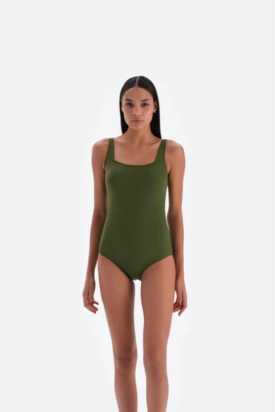 Eros Kadın Haki Kare Yaka Mayo 3013 - Resim 2