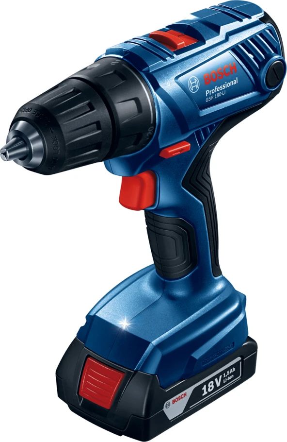 Bosch Professional GSR 180-LI 18 Volt 2 Ah Çift Akülü Delme/Vidalama - Çantalı