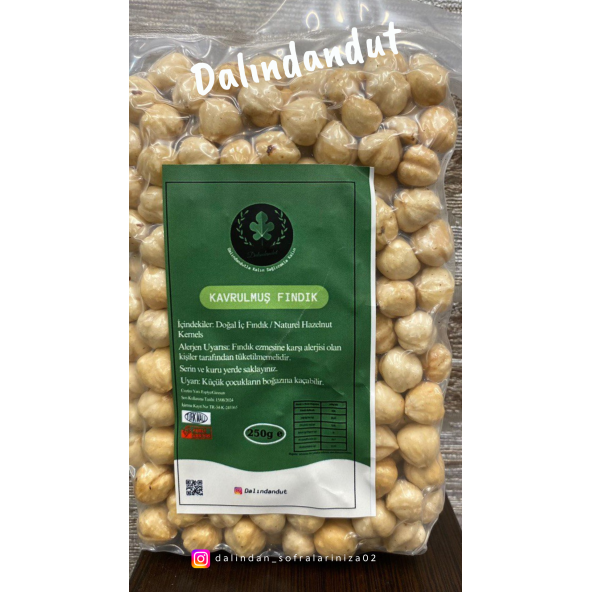 Dalındandut Yeni Mahsül Kavrulmuş Fındık Içi 250gr