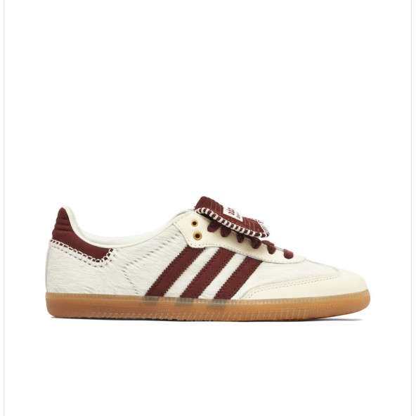 Adidas Samba x Wales Bonner White Burgundy - Resim 6