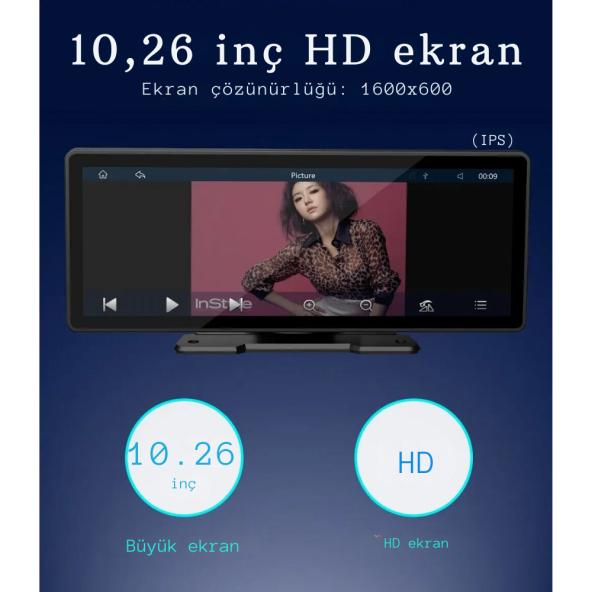 TechTic Tak Çalıştır Carplay Apple Android Auto Ekran Kablosuz 10.2İnç Araç Araba Ekran Navigasyon - 7