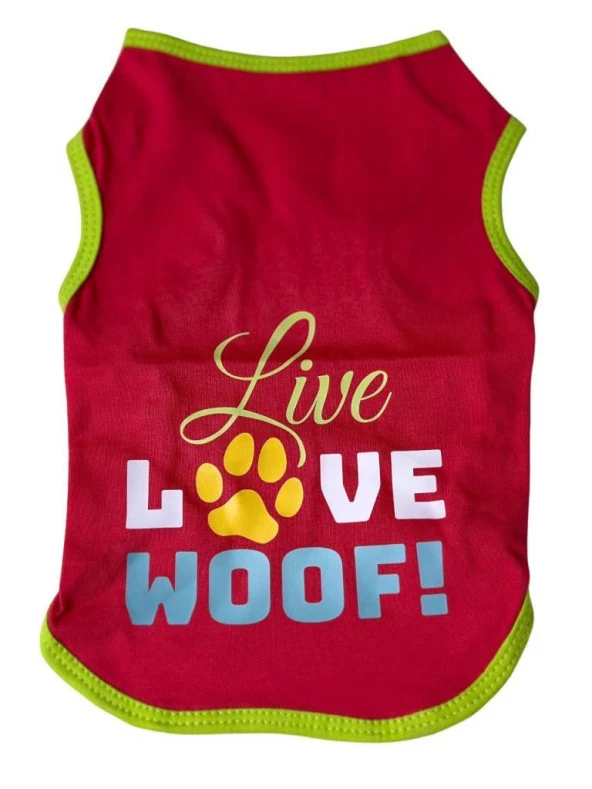 Petmamacı Kedi ve KÜÇÜK Köpek T-Shirt Kırmızı S EN:24 BOY:32CM