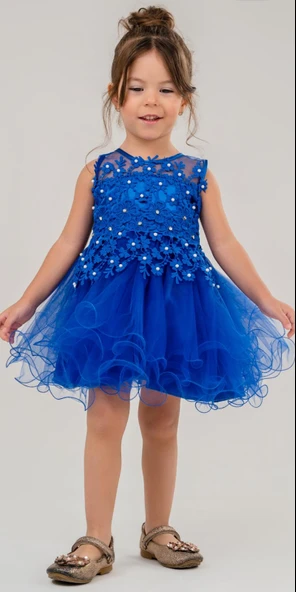 İncili Kız Çocuk Daisy Elbise MNK0585 - Resim 6