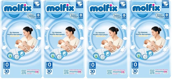 Molfix Bebek Bezi Ekonomik Beden:0 (0-3KG) Prematüre 120 Adet ürün görseli