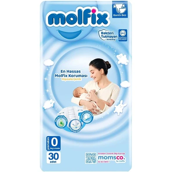 Molfix Bebek Bezi Beden:0 (0-3KG) Prematüre 30 Adet Ekonomik ürün görseli